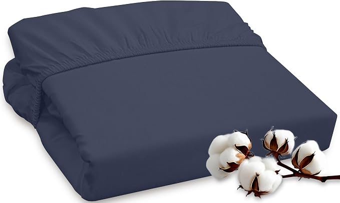 ROYALE LINENS 300 Thread Count 100% Long Staple Combed Cotton Fitted Sheet Queen by ROYALELINENS