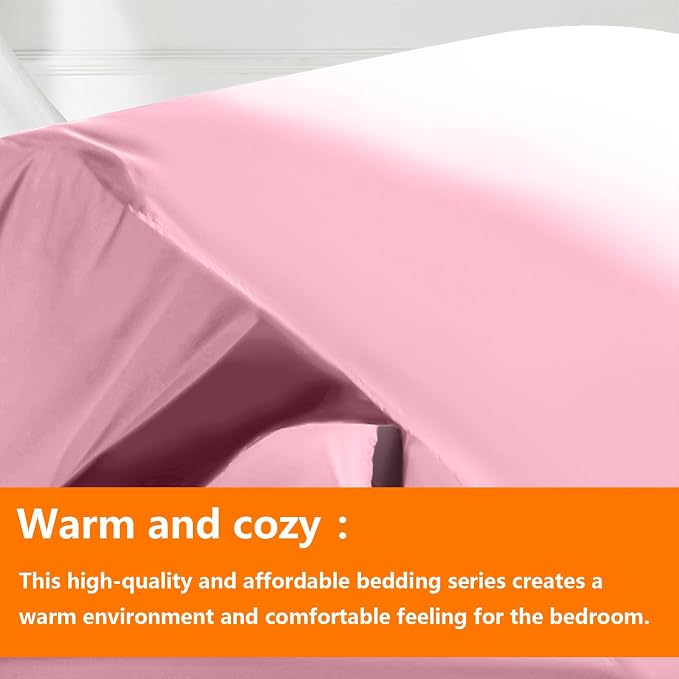 TAIMIT Pink Queen Size Comforter Set - Image 2