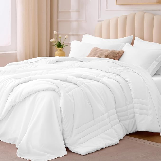 Twin XL Comforter Set White by Velorose