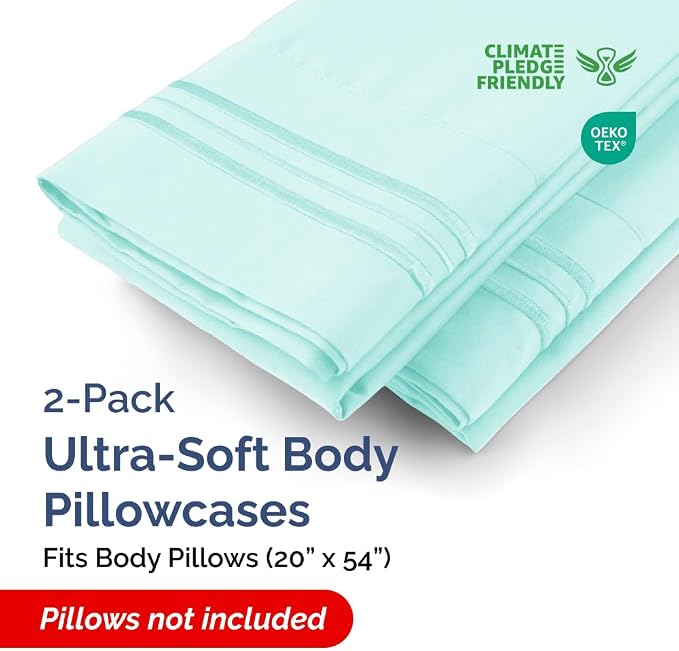 Body Pillowcases Set of 2-20x54 Long Body Pillow Case - Image 2