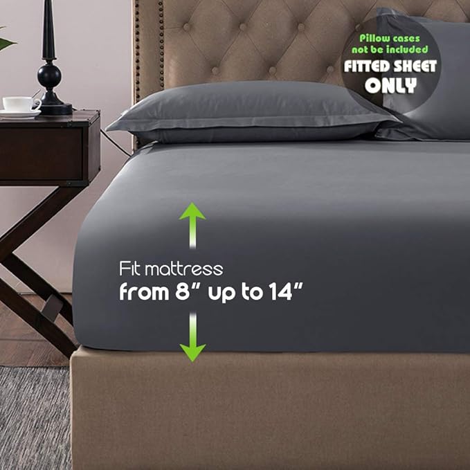 Fitted Sheet- COSMOPLUS Queen Fitted Sheet Only（No Flat Sheet or Pillow Shams） - Image 5