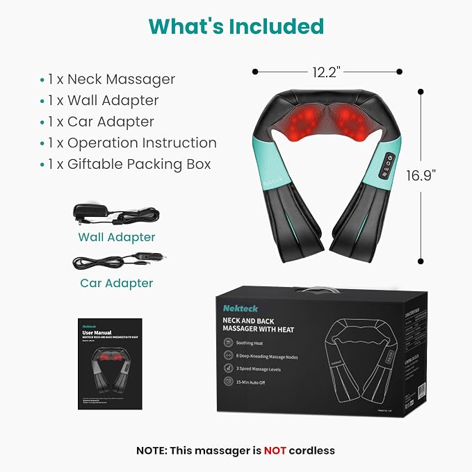 Nekteck Shiatsu Neck Massager - Image 8