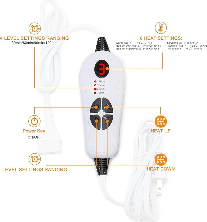 Deepsoon Heating Pad, Electric Heating Pads - Image 8