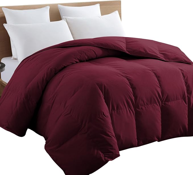 TEXARTIST Premium 2100 Series King Comforter All Season Breathable Burgundy - Image 7