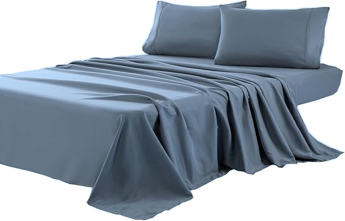 Kingnex Oversized King Flat Sheet 132x110 by Kingnex