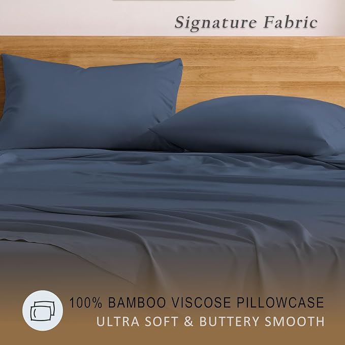 TOSMO Luxury Pillow Case Set of 2-100% Viscose Derived from Bamboo - Image 2