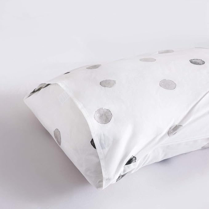 SUSYBAO Polka Dots Duvet Cover Queen 100% Cotton 3 Pieces Set 1 White Geometric - Image 6
