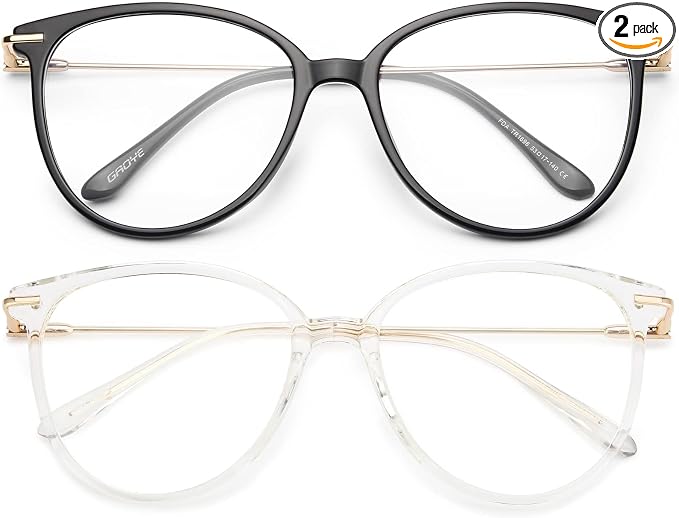 Gaoye Blue Light Blocking Glasses Women/Men, Fashion Cat Eye Fake Eyeglasses UV by Gaoye