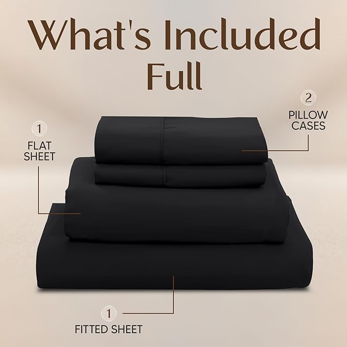 Utopia Bedding Full Sheet Set – 4 Piece Bed Sheets - Image 3