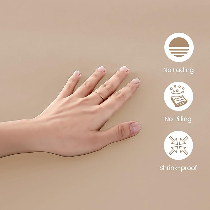 ROSE&RISY Khaki Fitted Sheet, Soft and Breathable - Image 3