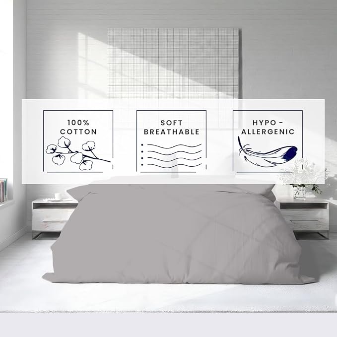 Kotton Culture 1 Pc California King Duvet Cover Only-100% Egyptian Cotton 600 - Image 5