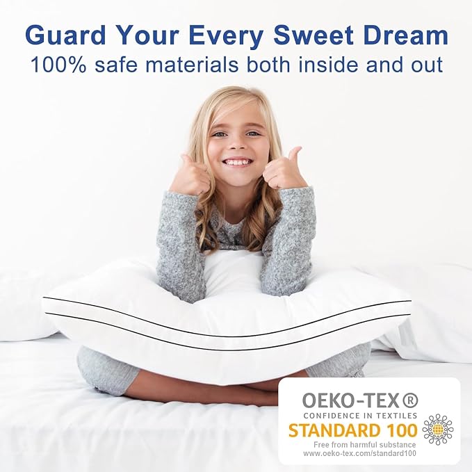 Premium Pillows King Size Set of 4, Fluffy and Supportive 7D Down Alternative - Image 4