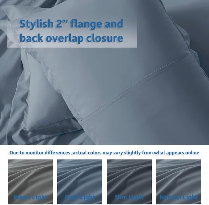 Nestl Stone Blue Duvet Cover King Size - Image 8