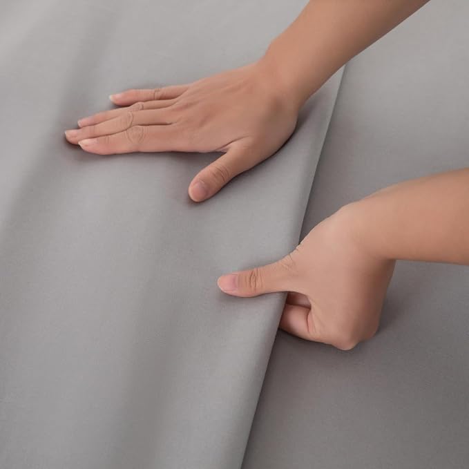 Full Flat Sheet Only， 80x96Inch Light Gray - Image 5