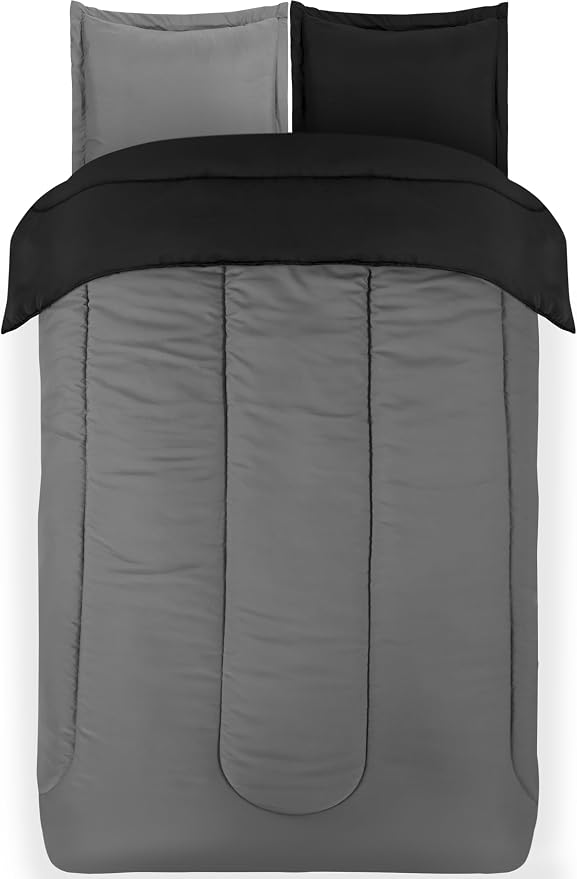 Utopia Bedding Black/Grey Kids Comforter Set - Image 7