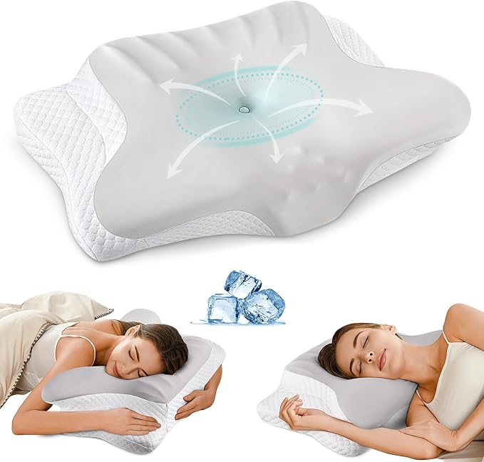 Cervical Neck Pillow for Pain Relief by Ylekto
