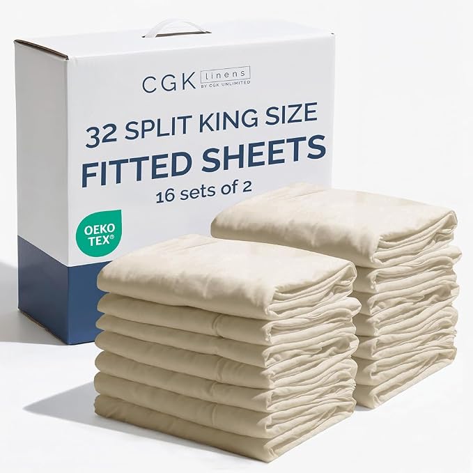 Bulk Case Pack of 16 Fitted Sheets by CGKUnlimited