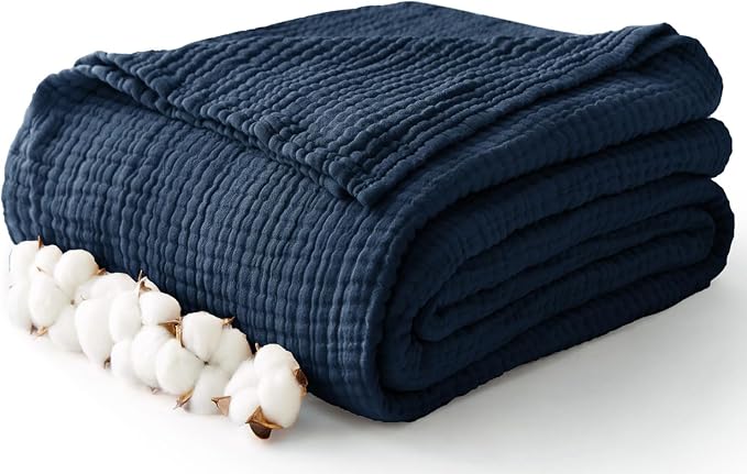 100% Cotton Muslin Blankets Twin XL 66" x 90", 6 Layers Breathable and - Image 2