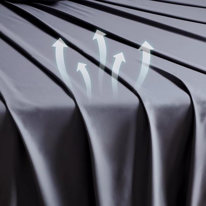 Bamboo Viscose Flat Sheets Only, 400 Thread Count Sateen Weave Full Size Flat - Image 7