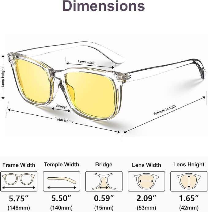 VISOONE Blue Light Blocking Glasses Square - Image 6