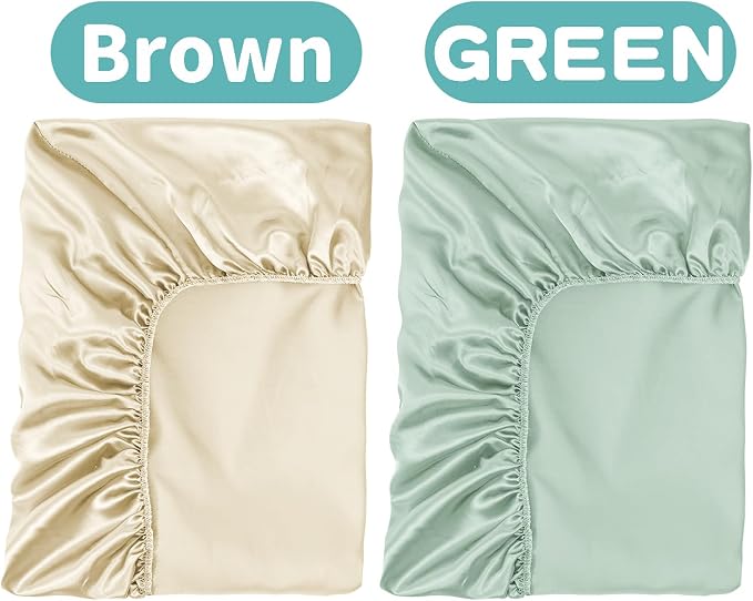 GUNTAIL 2 Pack Satin Soft Crib Sheet - Image 4