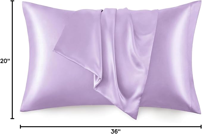Love's cabin Satin Pillowcase Set of 2 King Size 20x36, Cooling Pillow Covers - Image 8