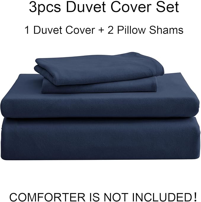 PURE ERA Jersey Knit Duvet Cover Set 100% T-Shirt Cotton Super Soft Comfy 3pc - Image 5