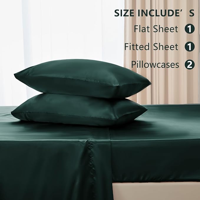 CozyLux Satin Sheets King Size Sheet Set - Image 6