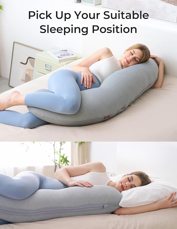 Momcozy J-Shaped Pregnancy Pillow - Image 8