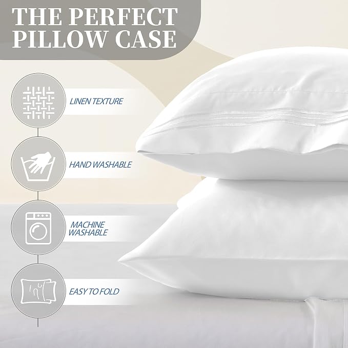 Vonty 2 Pack King Pillow Cases - Image 2