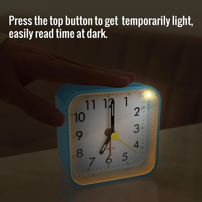 Lamisola Small Battery Operated Analog Alarm Clock - Image 5