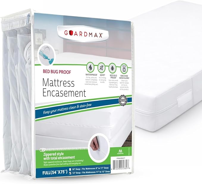 Guardmax Jersey Knitted Full Zippered Mattress Encasement by Guardmax