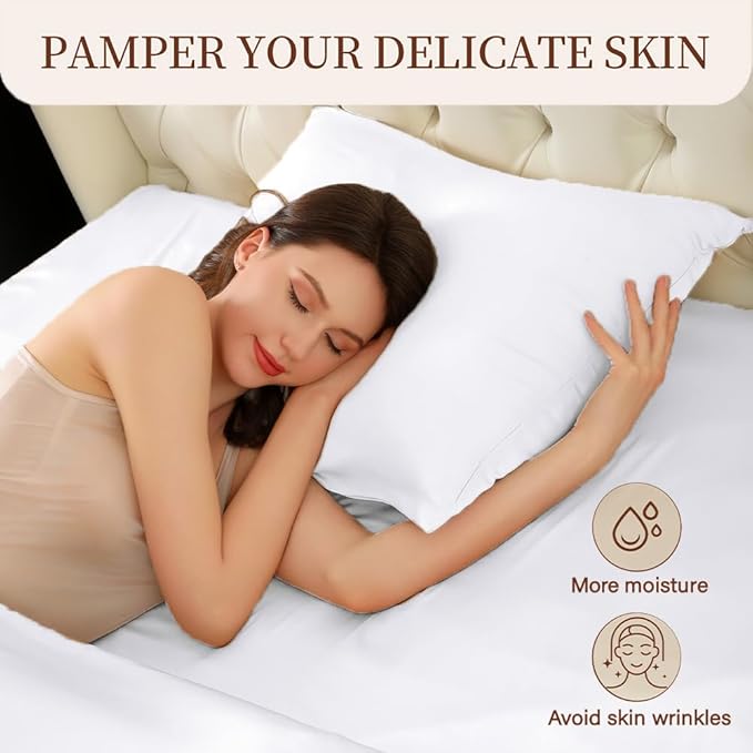Mulberry Silk Pillowcase for Hair and Skin Queen Size 20"X 30" - Image 4
