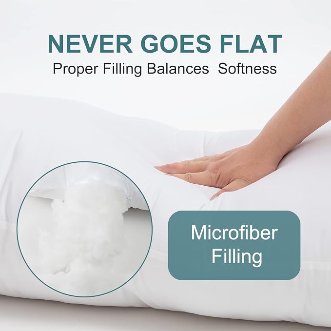 DOWNCOOL Large Body Pillow Insert- Breathable Full Body Pillow - Image 3