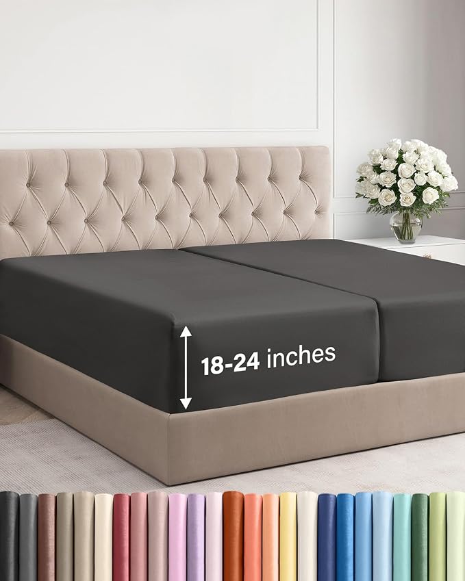 Extra Deep Split King Fitted Sheet by CGKUnlimited