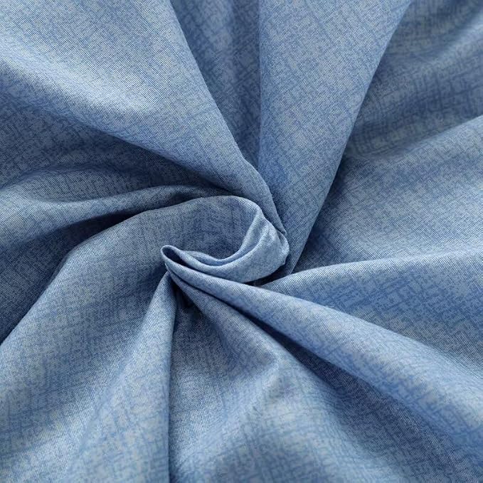 OAITE Duvet Cover King Size, Reversible Flower Blue Duvet Cover Set - Image 7