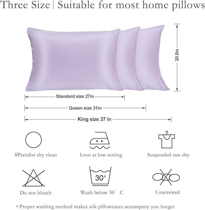 JOGJUE Silk Pillowcase for Hair and Skin 2 Pack 100% Mulberry Silk Bed - Image 5