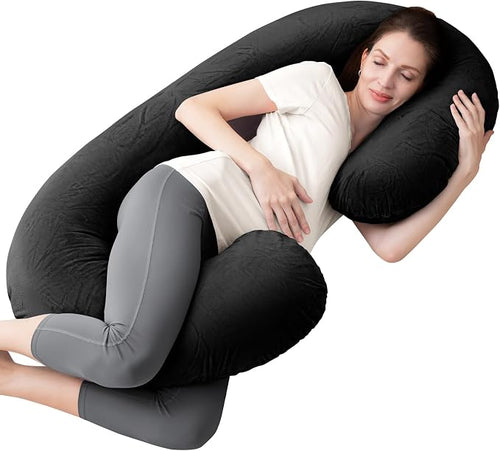 1 MIDDLE ONE Pregnancy Pillow, C Shaped Full Body Pregnant Women Sleeping Pillow by 1MIDDLEONE