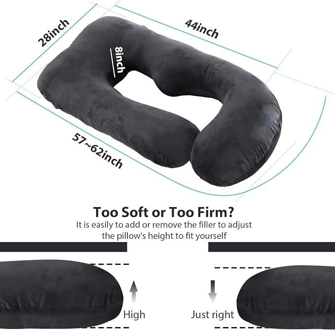 BATTOP Pregnancy Pillows for Sleeping, Full Body Maternity Pillow for Side - Image 7