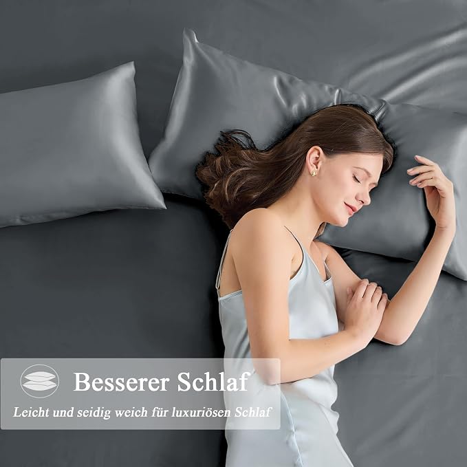 Satin Pillowcase for Hair 2pc, Similar to Silk Pillow Cases, Easier Care Than - Image 5