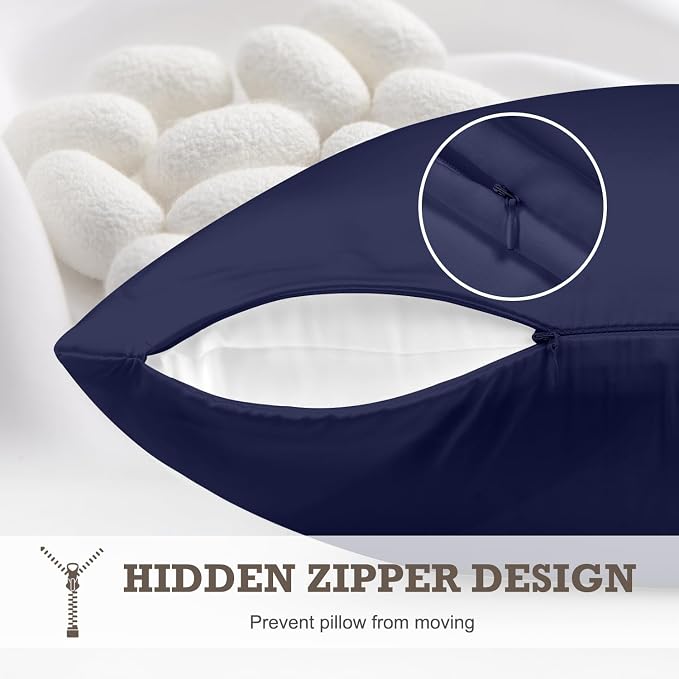 100% Mulberry Silk Pillowcase 2 Pack, King Size Silk Pillow Cases - Image 5