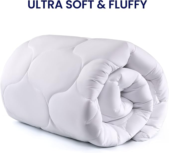 SLEEP ZONE Full Size Mattress Pad Protector, Quilted Fitted Bed Mattress Topper - Image 3