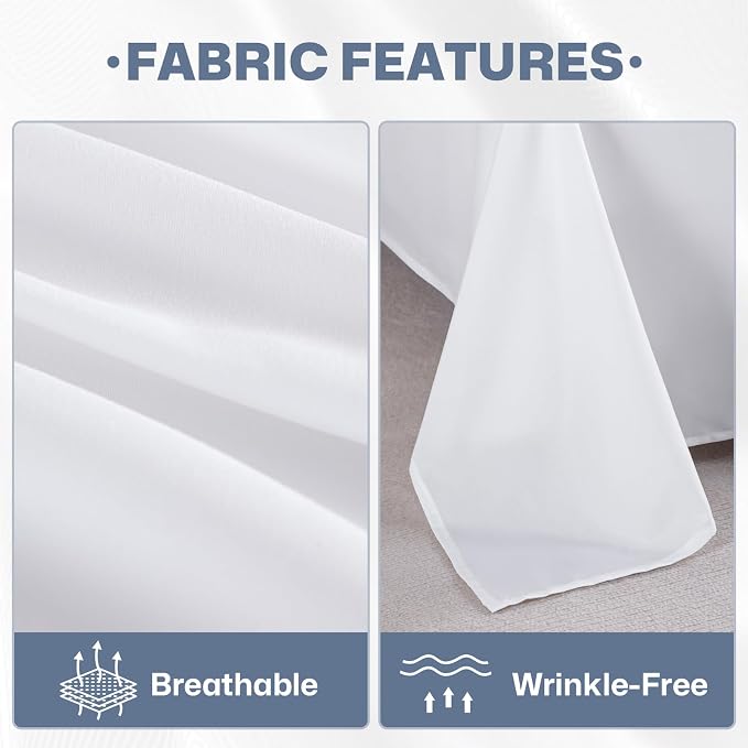 Lavisun Flat Sheets 2 Pack, Hotel Quality Flat Bed Sheets, Brushed Microfiber - Image 4