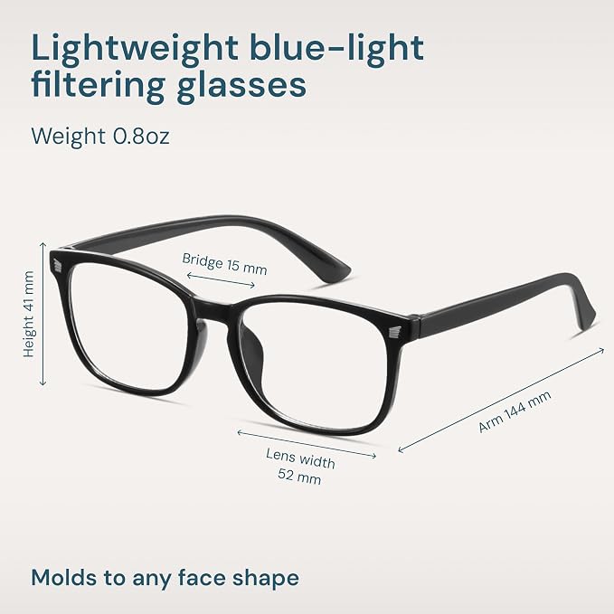 Gaoye Black Blue Light Glasses for Computer & Gaming - Image 4