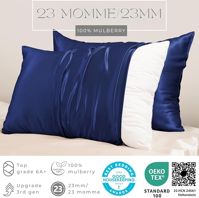 PROMEED 23 Momme Silk Pillowcase 2 Pack Toddler/Travel Size - Image 2