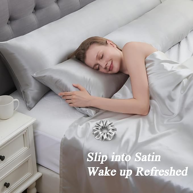 Satin Body Pillow Pillowcase 1pc, Silky Body Pillow Cover Similar to Silk - Image 2