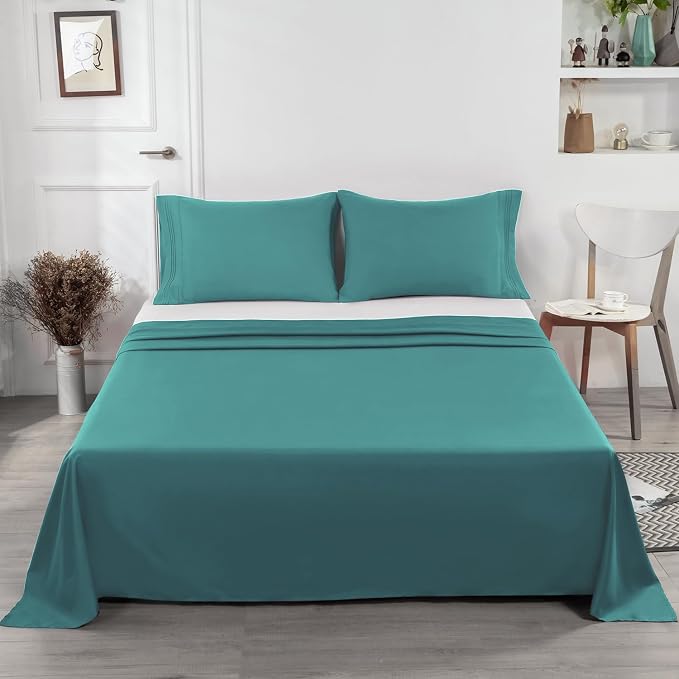 Lirex Full Size Flat Sheet Only，Ultra Soft & Breathable Brushed 1800 - Image 5