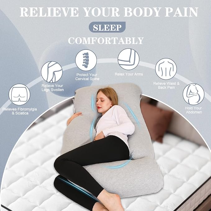 Chilling Home Pregnancy Pillow, J Shape Pregnancy Pillows - Image 2