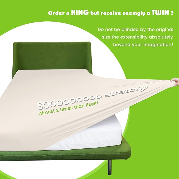 Fitted Sheet- COSMOPLUS King Fitted Sheet Only（No Flat Sheet or Pillow Shams） - Image 2
