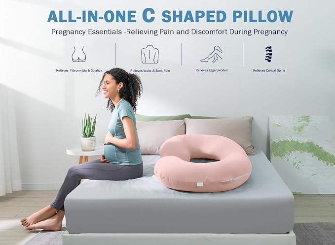 INSEN Cooling Pregnancy Pillow, Maternity Pillow - Image 7